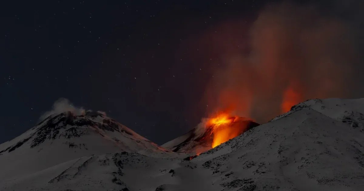 Stálé erupce Etny od Štědrého dne